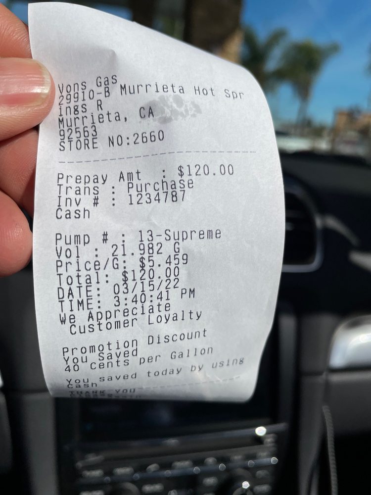 VONS GAS Updated September 2024 15 Photos & 30 Reviews 29910