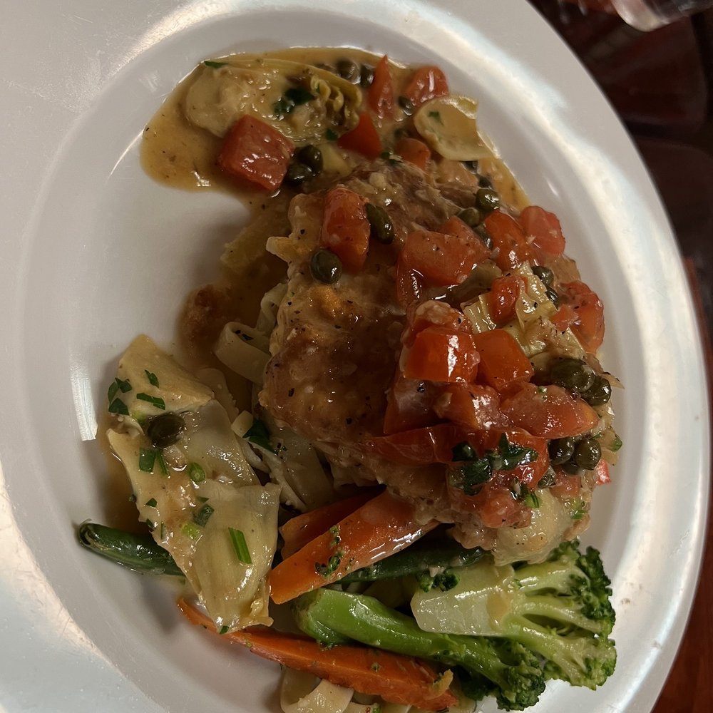 Garlic City Cafe - egg battered calamari steak with pasta - American Near Me - Gilroy, California Garlic City Cafe - egg battered calamari steak with pasta - American Near Me - Gilroy, California