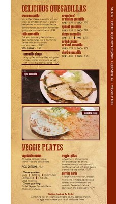 Menu photo 4 El Lago Mexican Restaurant Fishers, IN