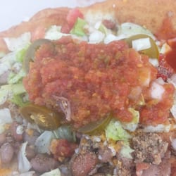 Oasis 29 Indian Tacos - Indian taco with meat and fixin's $7