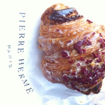 Pierre Hermé - Cranberry bits glazed croissant with cranberry jam filling - Chocolatiers & Shops Near Me - Paris, 75