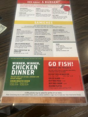 Menu photo 2 Sluggo's Sports Pub & Grill Brookfield, WI