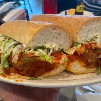 Pontchartrain Po-Boys - MEAT BALL PO BOY DRESSED! - Seafood Near Me - Mandeville, Louisiana