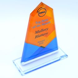 Chucks Awards - Crystal Monument Employee Award in full color
