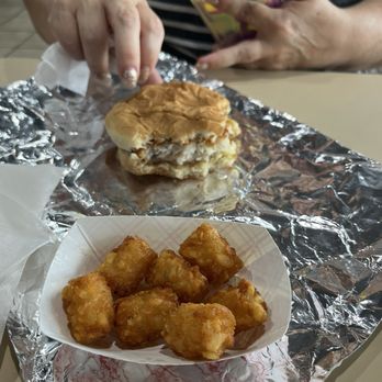 Bulldog Restaurant - Fish Sandwich and Tater Tots - American Near Me - Bald Knob, Arkansas