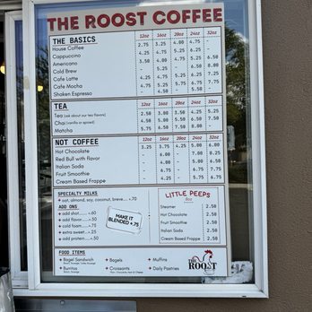 The Roost - Menu - Coffee & Tea Near Me - Reno, Nevada The Roost - Menu - Coffee & Tea Near Me - Reno, Nevada