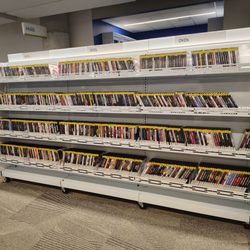 Baxter-Patrick James Island Library - DVDs for days