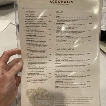 The Acropolis Grill - Menu - Mediterranean Near Me - Chattanooga, Tennessee