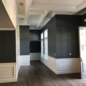 Crown Moulding Installation Coffered Ceiling Trim Work Interior