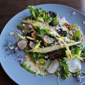 Misery Loves Co. - Spring Salad-ramp romesco, morels, savory milk jam ($10) - Sandwiches Near Me - Winooski, Vermont