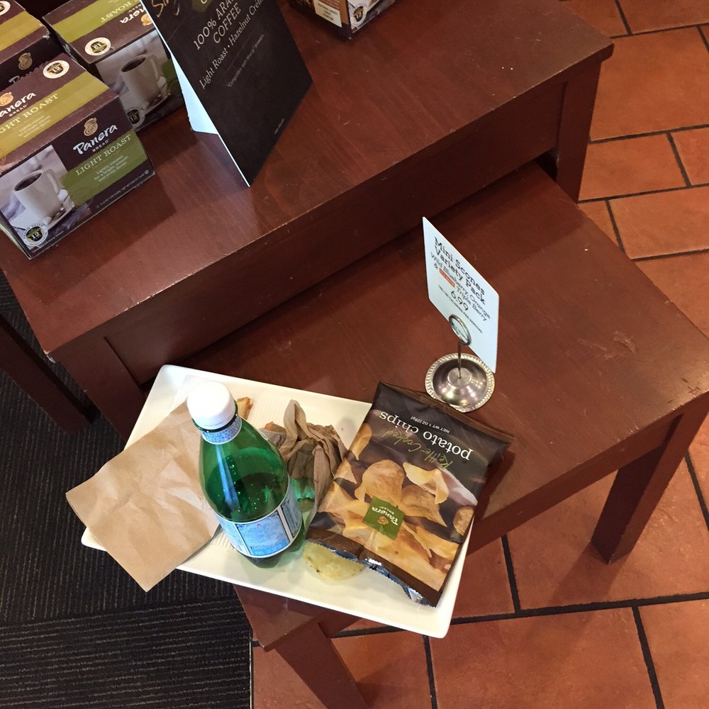 Panera Bread - Dirty dishes sitting on the display table. Not much of an advertising statement when you first walk in the door. - Sandwiches Near Me - Concord, California Panera Bread - Dirty dishes sitting on the display table. Not much of an advertising statement when you first walk in the door. - Sandwiches Near Me - Concord, California