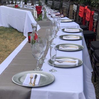 Venue in a Box - The head table for our couples wedding in their backyard. All items shown available in our showroom. - Wedding Planning Near Me - Damascus, Oregon Venue in a Box - The head table for our couples wedding in their backyard. All items shown available in our showroom. - Wedding Planning Near Me - Damascus, Oregon