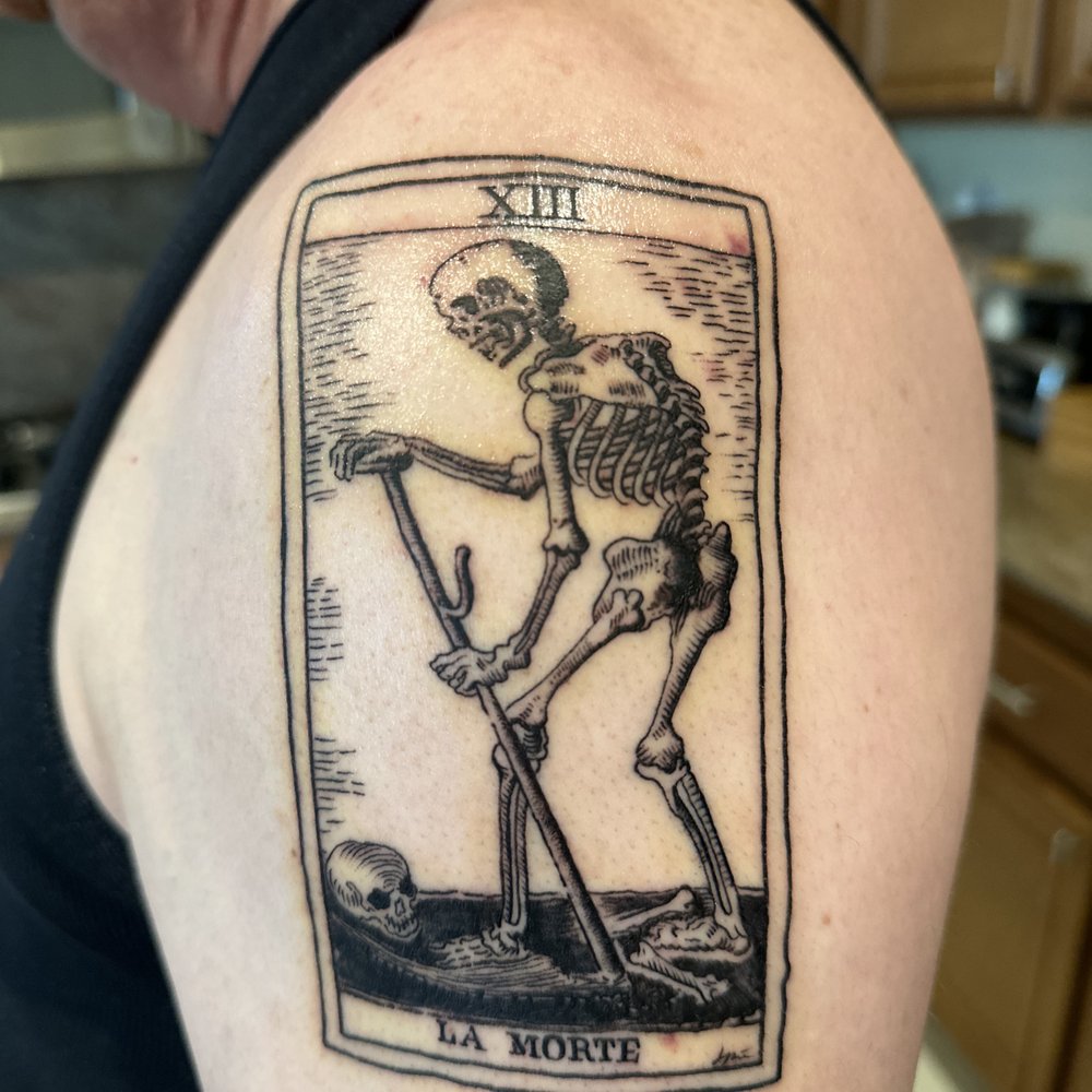 Golden Triangle Art Studio - Tarot card of Death - Tattoo Near Me - Upland, California Golden Triangle Art Studio - Tarot card of Death - Tattoo Near Me - Upland, California