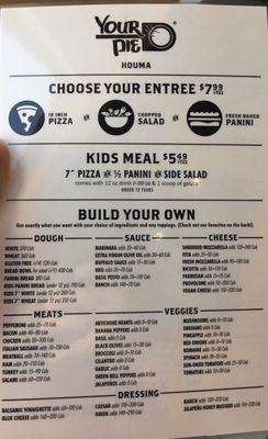 Menu photo 4 Your Pie Pizza Houma, LA
