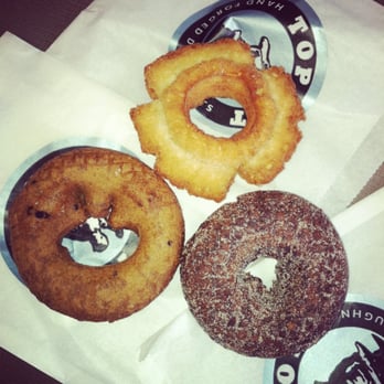 Top Pot Doughnuts - Old fashioned, blueberry sandcastle & blueberry cake - Donuts Near Me - Seattle, Washington