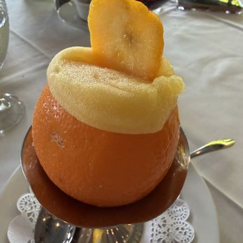 Buona Sera Italian Restaurant - Orange sorbet, served frozen inside an orange. - Venues & Event Spaces Near Me - Horsham, Pennsylvania