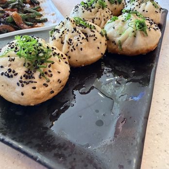 Tasty Noodle House - Greasy pan fried pork buns. NOT GOOD - Shanghainese Near Me - Irvine, California