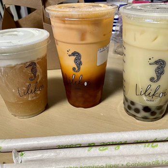 Lilikoi Boba - Brown oolong crema, Thai with crystal boba, jasmine with honey boba - Bubble Tea Near Me - Lafayette, California Lilikoi Boba - Brown oolong crema, Thai with crystal boba, jasmine with honey boba - Bubble Tea Near Me - Lafayette, California