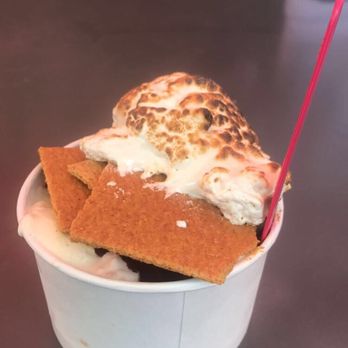 Churn - Smores sundae. Cute little patio in the back. - Ice Cream & Frozen Yogurt Near Me - Phoenix, Arizona Churn - Smores sundae. Cute little patio in the back. - Ice Cream & Frozen Yogurt Near Me - Phoenix, Arizona