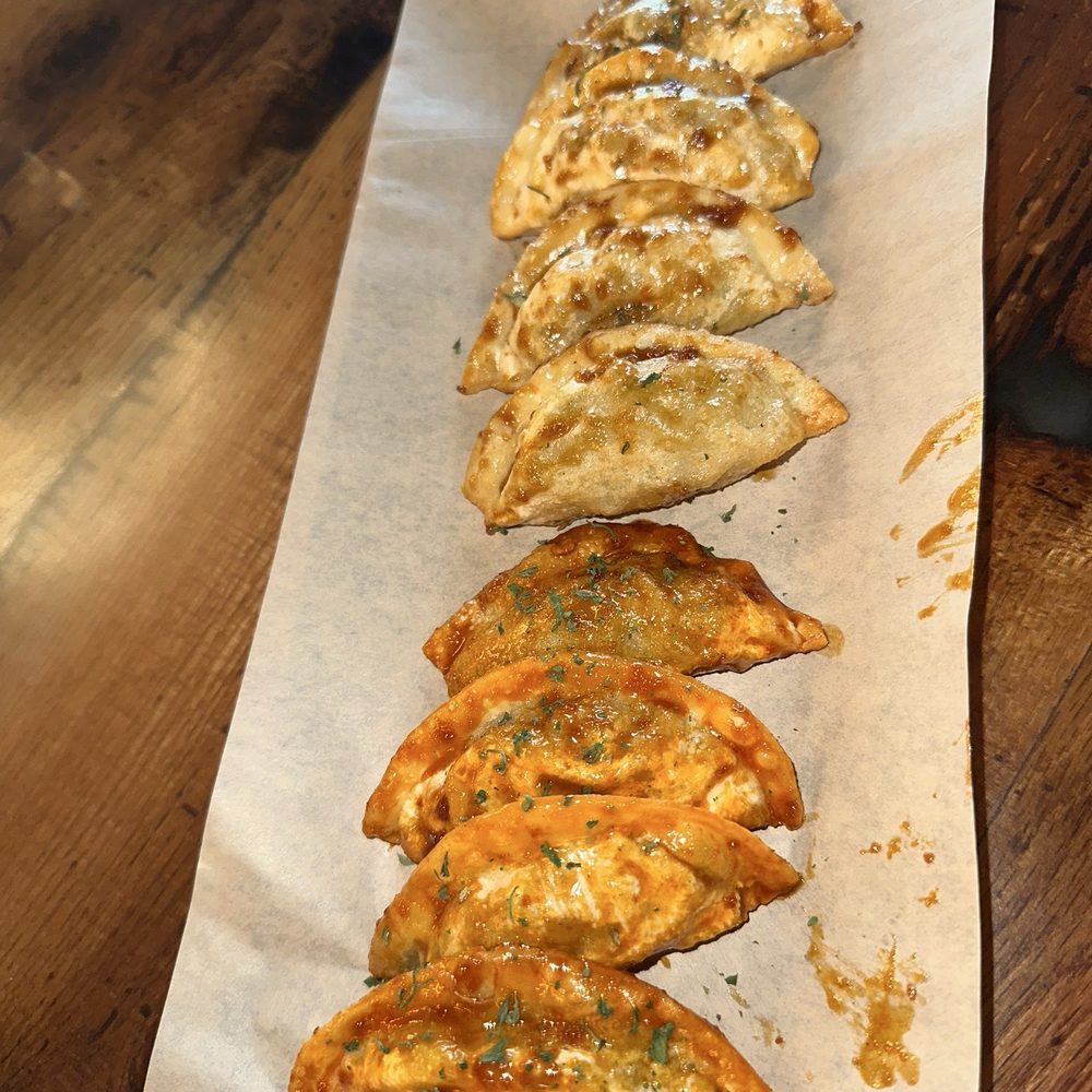 Mad For Chicken - Fried Dumplings (half spicy / half mild) - Korean Near Me - Niles, Ohio Mad For Chicken - Fried Dumplings (half spicy / half mild) - Korean Near Me - Niles, Ohio