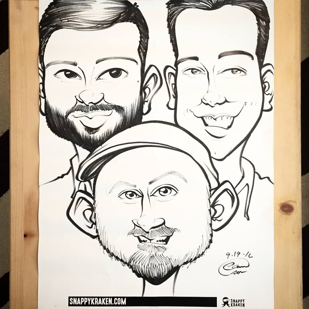 Caricatures By Cameron Canales - A spot-on caricature of me and my business partners. - Caricatures Near Me - Oceanside, California