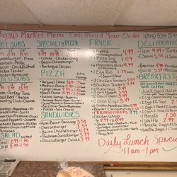 Missy's Market - This is the store menu with current prices.