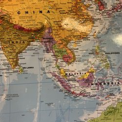 Old Mill Ice Cream - Map of where you are from. Take a pin on the counter.