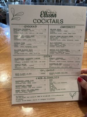 Menu photo 4 Ellison Brewery & Spirits East Lansing, MI