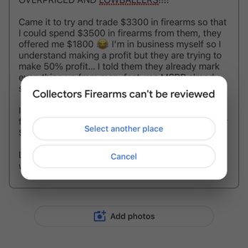 Collectors Firearms - Apparently you can't give them google reviews... - Guns & Ammo Near Me - Houston, Texas Collectors Firearms - Apparently you can't give them google reviews... - Guns & Ammo Near Me - Houston, Texas