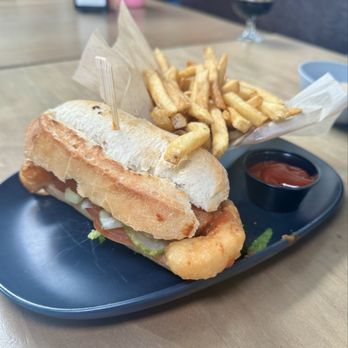 Aslin Beer Company - Shrimp po'boy - Beer Gardens Near Me - Pittsburgh, Pennsylvania Aslin Beer Company - Shrimp po'boy - Beer Gardens Near Me - Pittsburgh, Pennsylvania