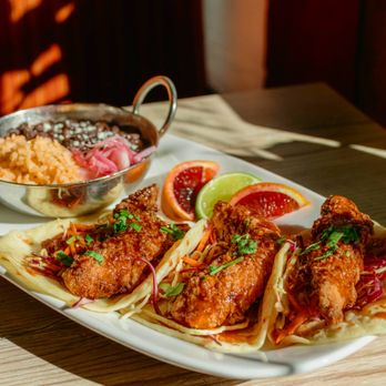 Rio Grande Mexican Restaurant - This one brings the heat
Our Mexico City Hot Chicken Tacos are back with crispy fried chicken, apple vinegar honey slaw, an... - Mexican Near Me - Boulder, Colorado Rio Grande Mexican Restaurant - This one brings the heat
Our Mexico City Hot Chicken Tacos are back with crispy fried chicken, apple vinegar honey slaw, an... - Mexican Near Me - Boulder, Colorado