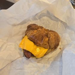 Donuts - Croissant with sausage, egg, and cheese