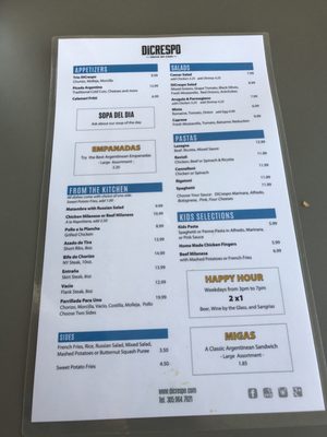 Menu photo 4 DiCrespo Miami, FL