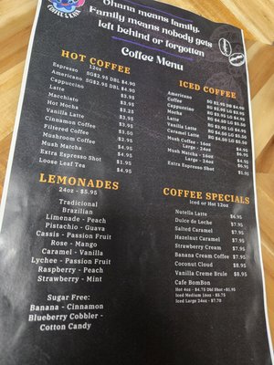 Menu photo 1 Ohana Coffee & Kava Boynton Beach, FL
