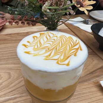 NEP Cafe - Cheese foam mango green tea - Breakfast & Brunch Near Me - Irvine, California