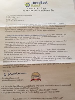 Menu photo 3 Lupita's Taco Truck Modesto, CA Menu photo 3 Lupita's Taco Truck Modesto, CA
