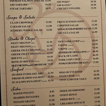 Little Joe’s Steakhouse - Dinner menu - Steakhouses Near Me - Honolulu, Hawaii