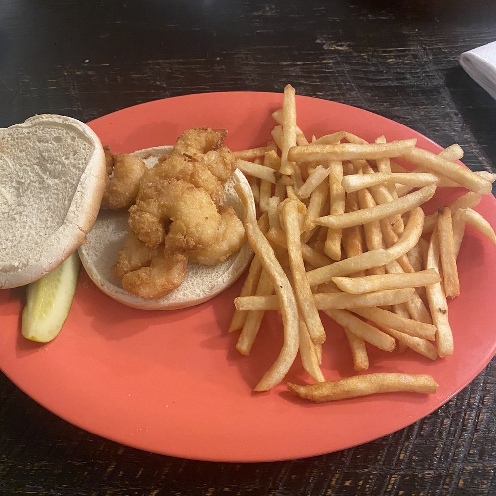 Darrell's Restaurant - Shrimp burger / fries - Seafood Near Me - Manteo, North Carolina Darrell's Restaurant - Shrimp burger / fries - Seafood Near Me - Manteo, North Carolina