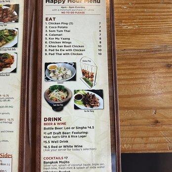 Khao San Bethany - happy hour menu - Tapas/Small Plates Near Me - Portland, Oregon