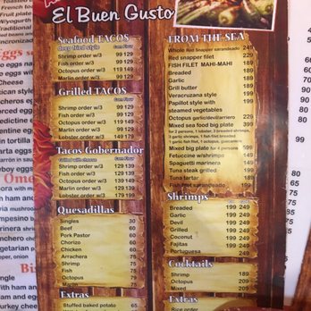 El Buen Gusto - Menu - Mexican Near Me - Puerto Vallarta, JAL