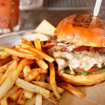 1909 - The Bison Burger $17.50 "free range bison patty, smoked applewood bacon, horseradish havarti, wild baby arugula & garlic aioli" - Bars Near Me - Temecula, California 1909 - The Bison Burger $17.50 "free range bison patty, smoked applewood bacon, horseradish havarti, wild baby arugula & garlic aioli" - Bars Near Me - Temecula, California