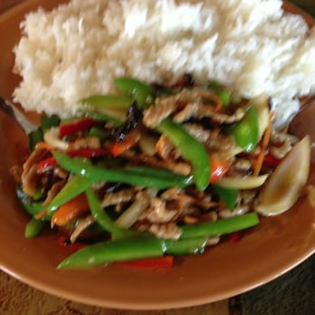 Mandarin Taste - Shredded pork with sweet and spicy sauce. Blurry pic but tasted great! - Szechuan Near Me - Tulsa, Oklahoma