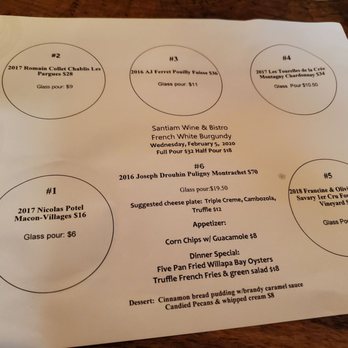 Santiam Wine & Bistro - White Burgundy tasting - Wine Bars Near Me - Salem, Oregon