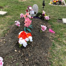 Manor cemetery - The most recent arrival.