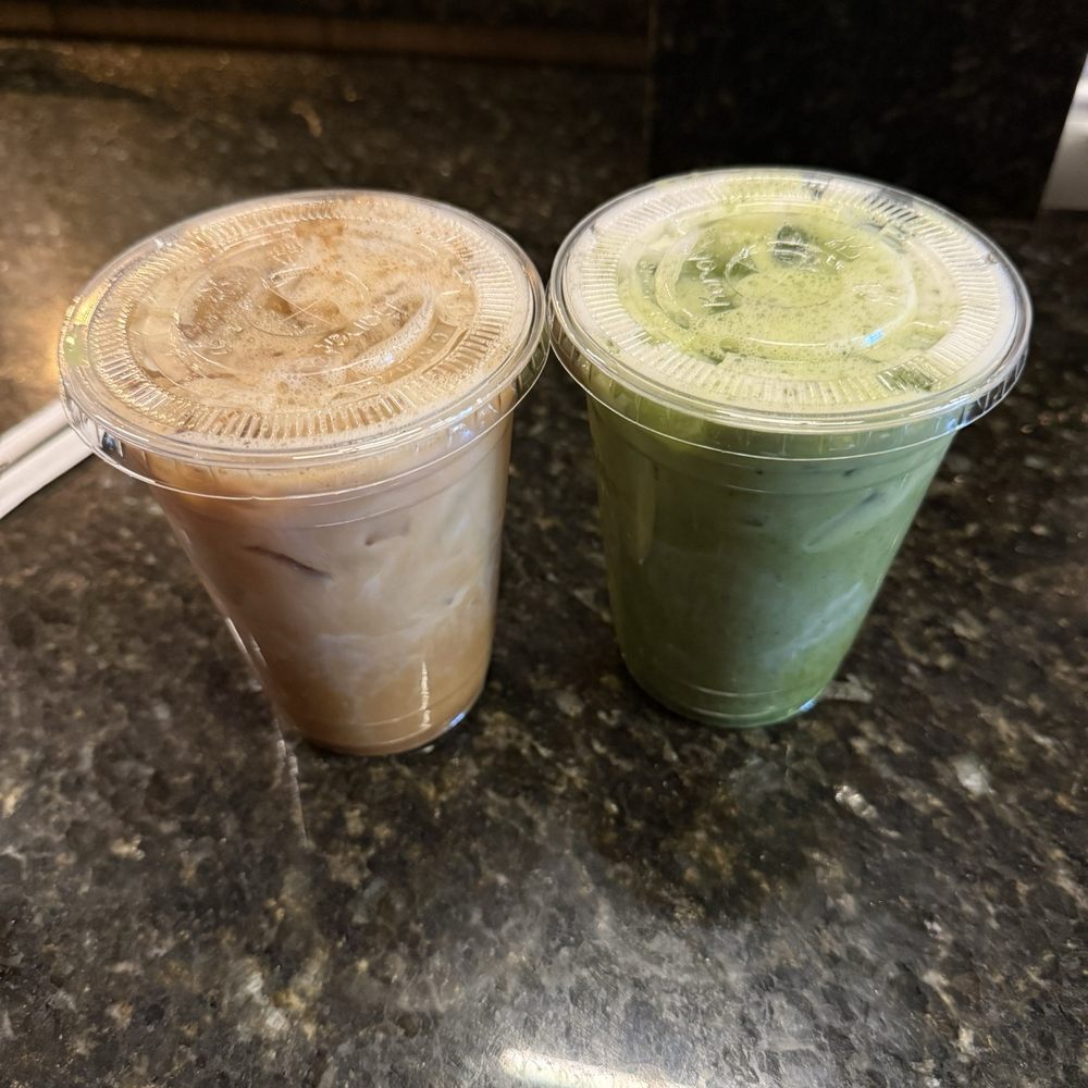 Vanilla matcha and maple cinnamon latte Vanilla matcha and maple cinnamon latte