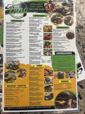 Menu photo 2 Dino Restaurant Indio, CA Menu photo 2 Dino Restaurant Indio, CA