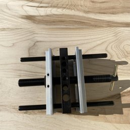 This is a self-centering dowel jig - it made seamless joins really easy!!