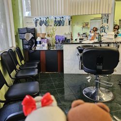 Kj's Men's & Women's Hairstyling - Interior - partial view