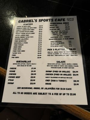 Menu photo 2 Gabriel's Cafe Birmingham, AL