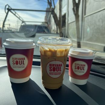 Nirvana Soul Coffee - 12 oz hot ube latte, iced celebration latte, oat milk cappuccino - Cafes Near Me - San Francisco, California Nirvana Soul Coffee - 12 oz hot ube latte, iced celebration latte, oat milk cappuccino - Cafes Near Me - San Francisco, California